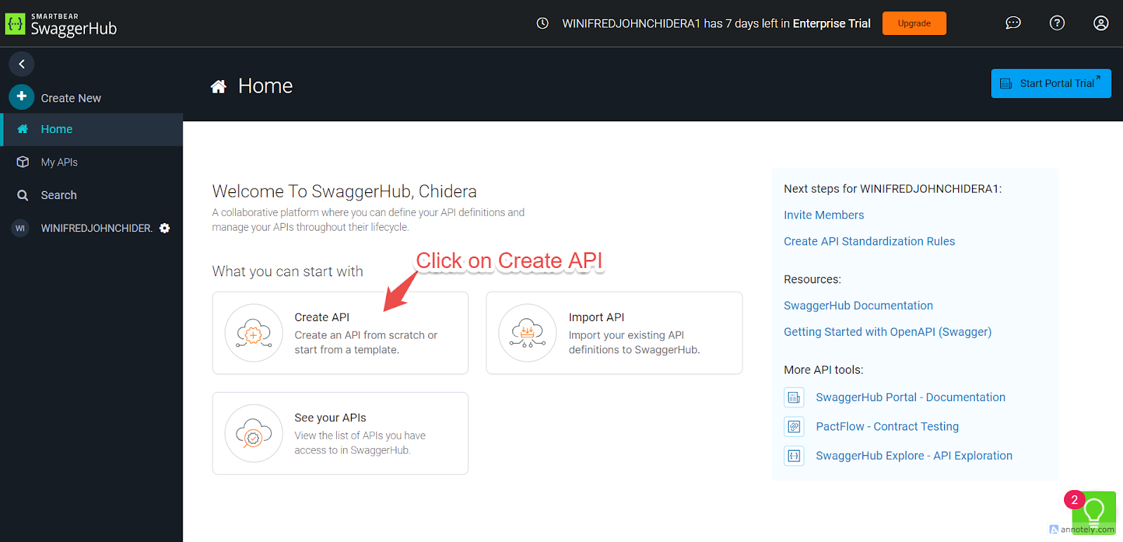 Create API Page