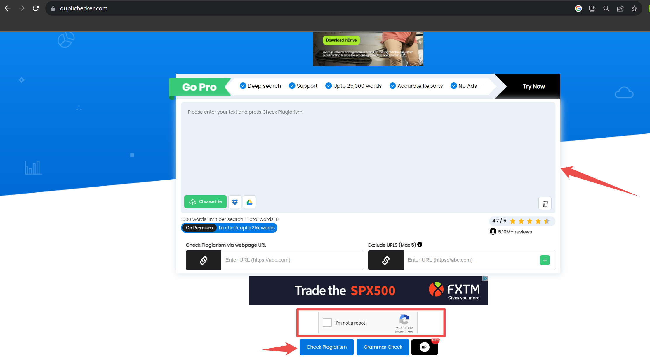 Duplichecker Homepage