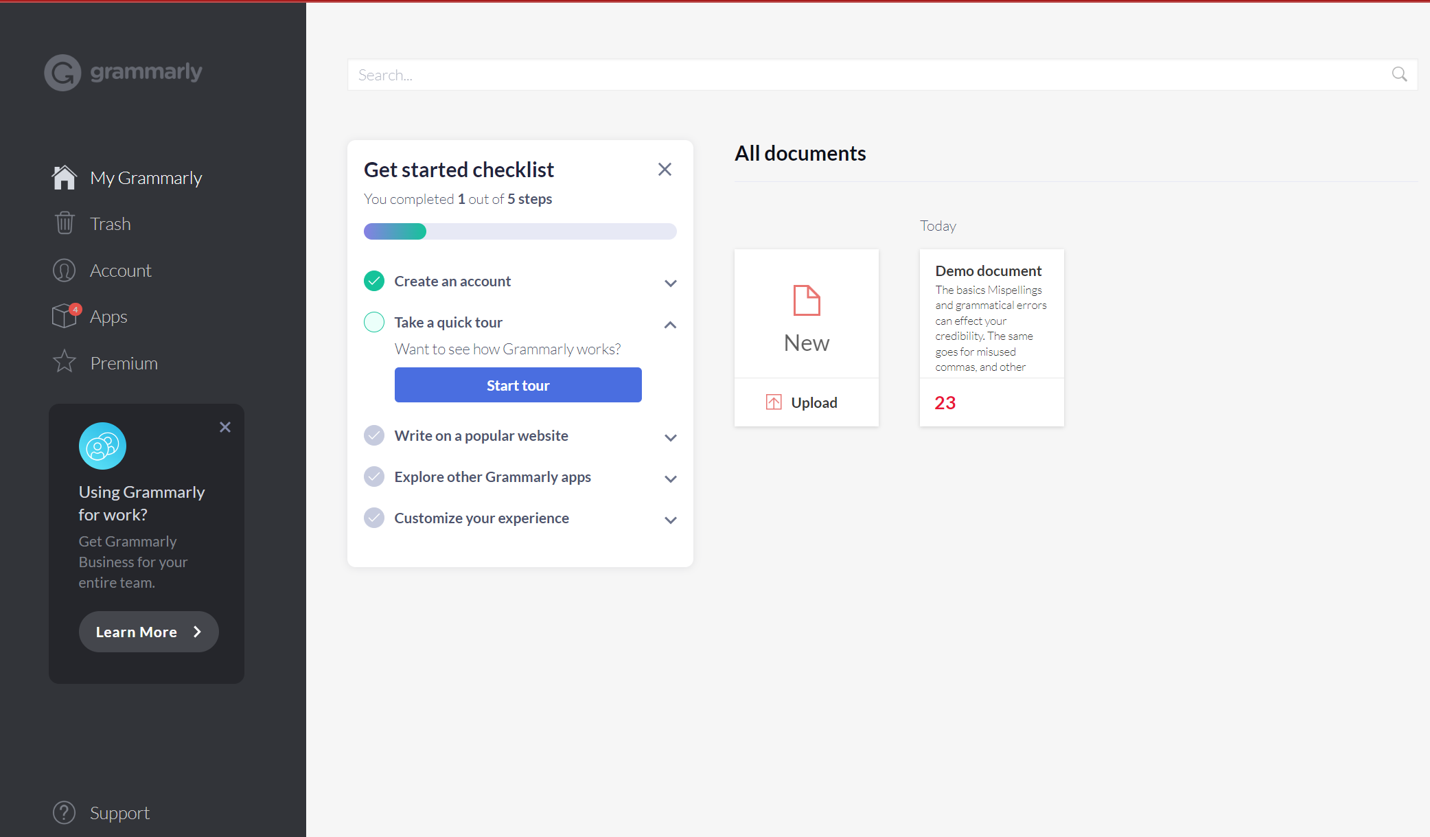 Grammarly Webpage