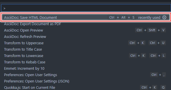 Save document as HTML