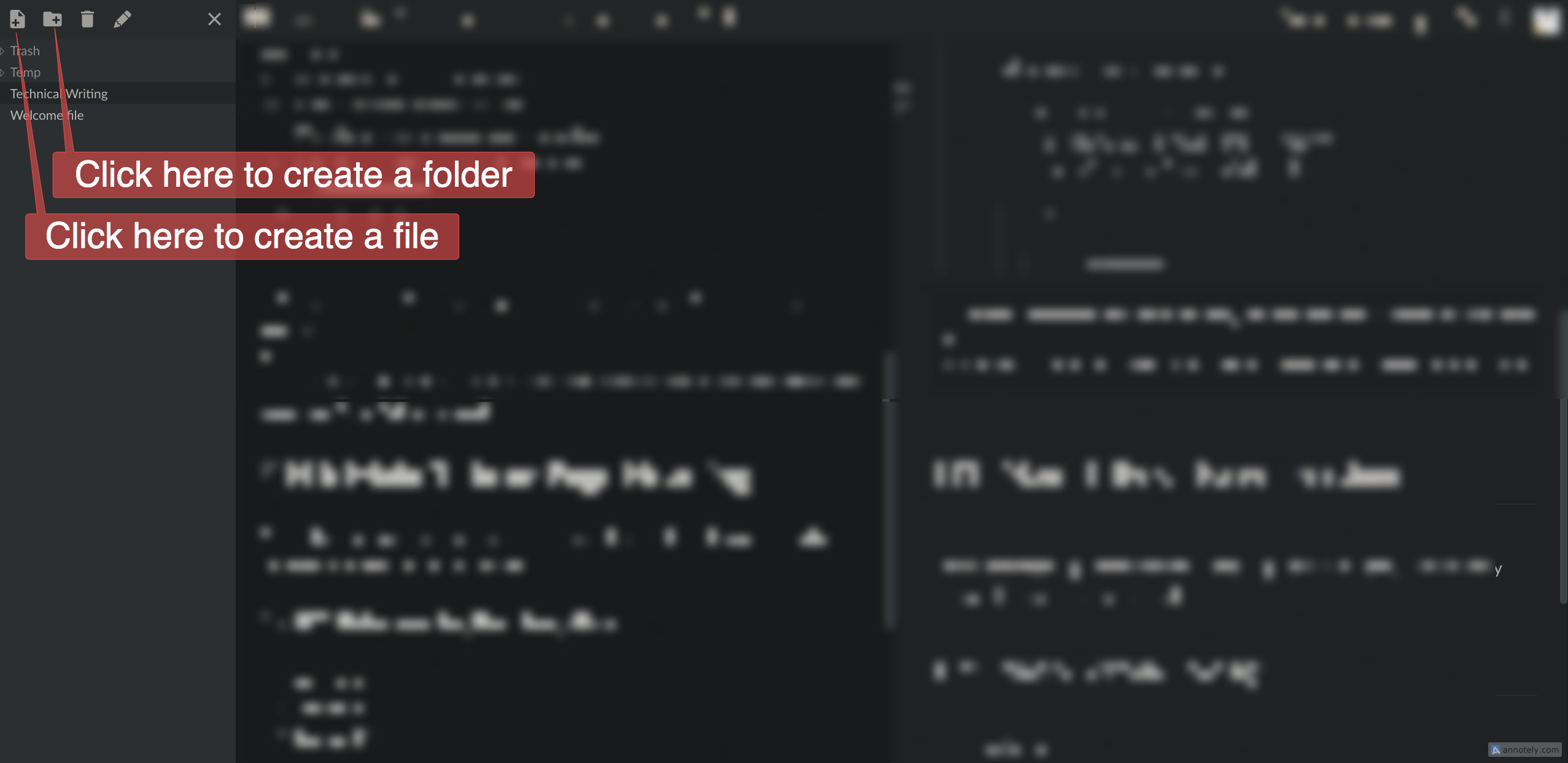create a new file or folder