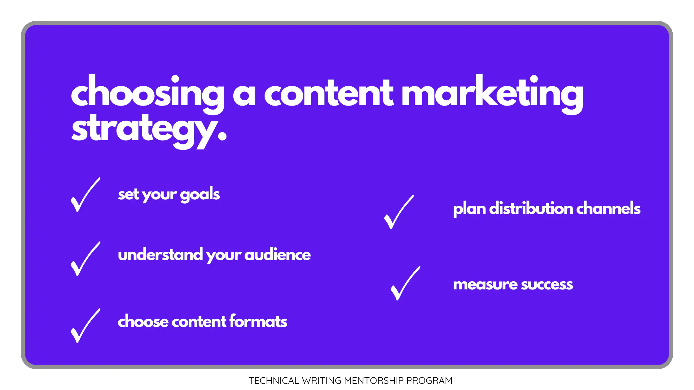 choosing a cm strategy