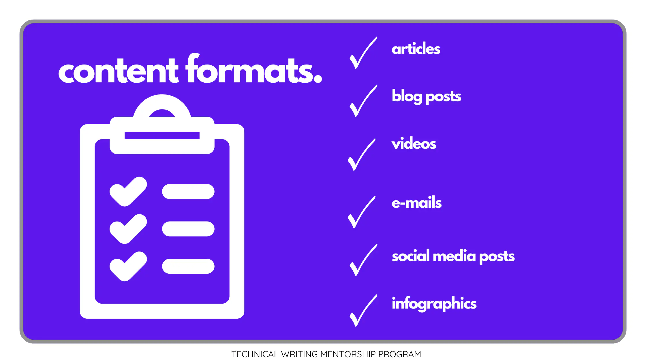 content formats