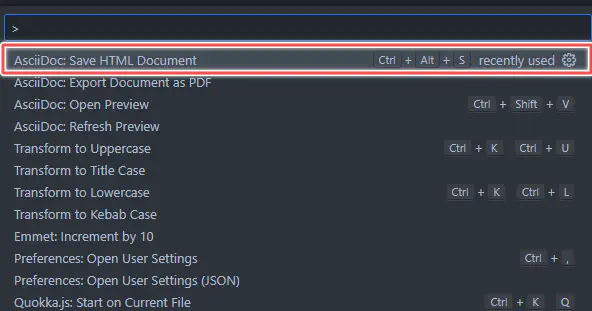 Figure 3. Save document as HTML